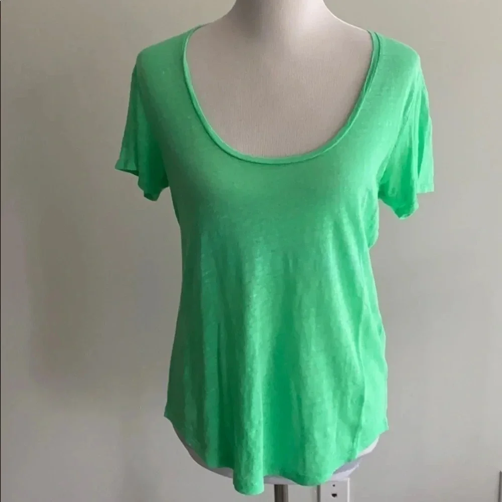 •J Crew• 100% Linen Scoop neck Tee, Like New☘️ - Picture 2 of 6